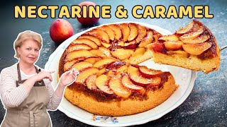 🍑 Prăjitură Răsturnată cu Nectarine și Caramel  Rețetă simplă dar spectaculoasă 🍰 [upl. by Miahc144]