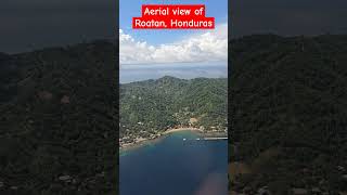 Aerial view of Roatan Honduras roatan travel hondurastourism aerialfootage aerialvideo [upl. by Sherburn451]