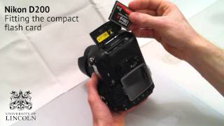 Changing the Compact flash card on a Nikon D200 [upl. by Veradis]