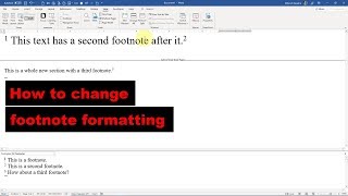 How to edit footnote formatting in Microsoft Word [upl. by Viehmann533]