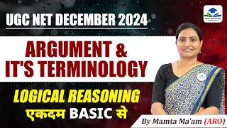 Argument amp Its Terminology  Logical Reasoning  UGC NET 2024  Apni University  By Mamta Maam [upl. by Mintz576]