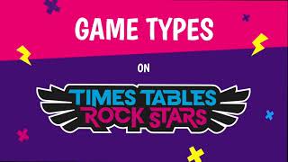 🎸 Game Types on Times Tables Rock Stars 👨‍🎤 [upl. by Burty]