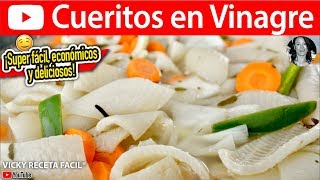 CUERITOS EN VINAGRE  VickyRecetaFacil [upl. by Htiduy958]