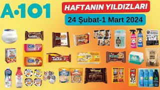 A101 24 ŞUBAT 1 MART 2024 İNDİRİM KATALOĞU  A101 GIDA ÇEŞİTLERİ  A101 HAFTANIN YILDIZLARI [upl. by Lesab]