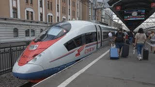 First Class of quotSapsanquot Saint Petersburg  Moscow HighSpeed Train Vlog [upl. by Caia141]