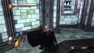 Dark Souls 2 SotFS PS4  Drangleic Castle  opening elevator and Looking Glass Knight [upl. by Ardith]