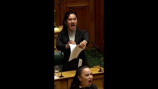 Haka performed by Māori lawmakers suspends parliament session Shorts [upl. by Yentruok447]