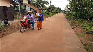 Rural life in Isan Thailand Morning ride around the village [upl. by Hackett76]