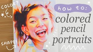 Colored Pencil Portrait Tutorial ✨ StepbyStep [upl. by Nierman]