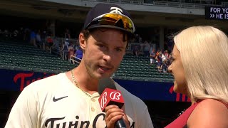 Max Kepler Postgame Interview after Hitting Walk Off Single vs Phillies [upl. by Marcello]