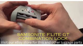 How to set Samsonite Flite GT Combination Lock [upl. by Trab578]