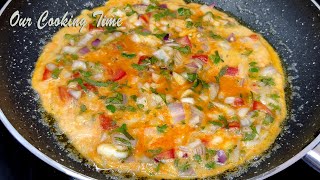 Tasty Spicy Egg Omelette Recipe In Tamil  How To Make Easily Egg Omelette In Tamil [upl. by Clapper]