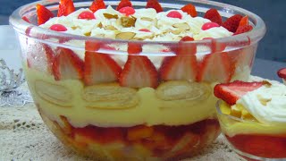 Custard Fruit Trifle from Scratch by Lively Cooking [upl. by Areit]