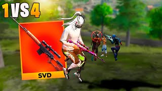 SVD NÍVEL HACKER VS SQUAD NA RANQUEADA FREE FIRE MOBILE [upl. by Slack]