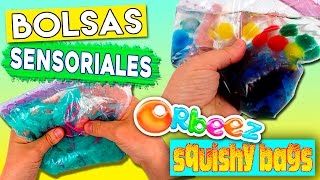 Bolsas SENSORIALES y cartuchera LÃQUIDA  SQUISHY Sensory Bags Orbeez Lava Lamp Glitter [upl. by Eremehc]