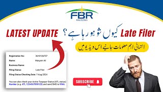 Late Filer Show in NTN  NTN me late filer kyu show ho raha hai  FBR Tax Consultant [upl. by Buzz334]