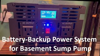 Sump pump batterybackup power installation for basement sump pump [upl. by Ecyt661]