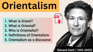 Orientalism by Edward Said  Orient  Oriental  Orientalist  Explained in Urdu amp Hindi [upl. by Suired]