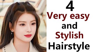 4 best easy amp stylish hairstyle  new hairstyle [upl. by Campney817]