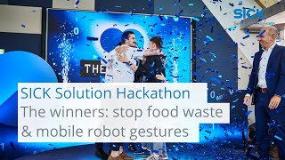 Stop food waste and mobile robots gestures  the winners from SICK Solution Hackathon [upl. by Kermie]