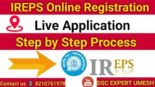 IREPS Online Registration Process  Live Application  Step by Step Process  IREPS Registration [upl. by Tewell]