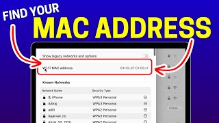 How to Find MAC Address MacBook Air Pro Max [upl. by Iveel]