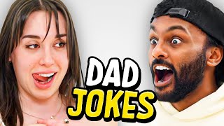 Dad Jokes  Dont laugh Challenge  Abby vs Sath  Raise Your Spirits [upl. by Ramona]