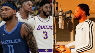 NBA 2K22 PS5 MyCAREER  2021 SUPER TEAM LAKERS Rapping In The Studio Recorded My 1st Song [upl. by Rennoc]