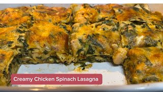 Simple Quick Creamy Chicken Spinach Lasagna Recipe  चिकन लसानिया रेसिपी chickenlasagne viral [upl. by Lednik445]