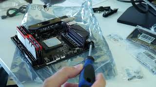 AMD Ryzen 2700 Asus ROG X470I MiniITX build part I DIY [upl. by Eda]