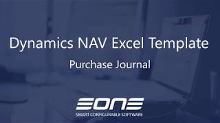 NAV Template Excel Integration  Purchase Journal [upl. by Sheelagh783]