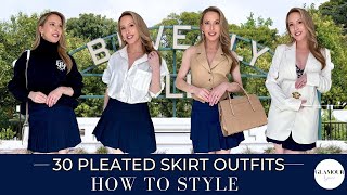 30 Pleated Skirt Outfits Ideas  How To Style  Ways To Wear [upl. by Gristede460]