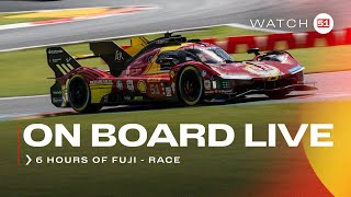 Ferrari Hypercar  Onboard the 51 LIVE race action at 6H of Fuji 2024  FIA WEC [upl. by Tterrej]