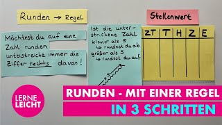 Runden  Eine Rundungsregel für alle Aufgaben  Mathematik Grundschule [upl. by Enneles260]