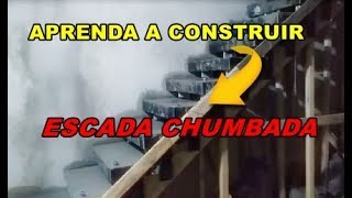 CONSTRUIR ESCADA CHUMBADA NA PAREDEquotPASSO A PASSOquot [upl. by Seiuqram]