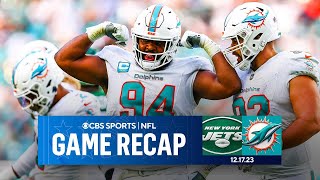 Dolphins offense DOMINATES Jets despite MISSING Tyreek Hill  Game Recap  CBS Sports [upl. by Eniamrehc]