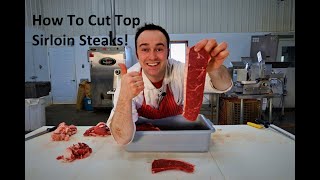 How to Cut Sirloin Steaks Sirloin Steak [upl. by Charlet618]