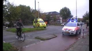 Ambulance 02117 en Ambulance 02141  politie met spoed Reanimatie Jansoniustraat [upl. by Anelhtac]