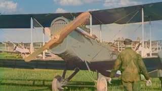 Rare WW1 in Color Footage Air Planes In France 1918 HD Colorized 60FPS [upl. by Einahpets46]