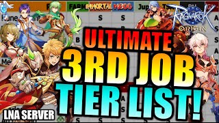 3RD JOB CLASS TIER LIST  RAGNAROK ORIGIN  ROO LNA [upl. by Eseela]