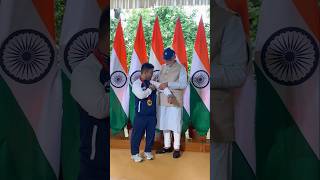 PM Modis heartfelt gesture with Paralympian Navdeep Singh  shorts [upl. by Ocire]