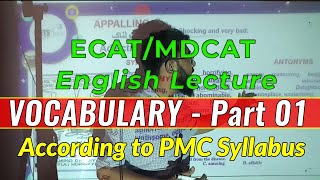 Vocabulary for MDCATECAT According to PMC Syllabus  Lec01 [upl. by Toombs131]