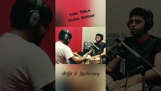 Dual Tabla  Studio Session  Arijit amp Jyotirmoy recording studio tabla neumann microphone [upl. by Nekcerb444]