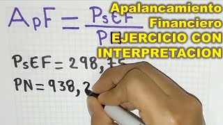 Como calcular el APALANCAMIENTO FINANCIERO [upl. by Eoj]