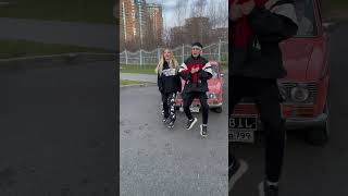 Boy and girl dance with lowrider car [upl. by Itsrik]