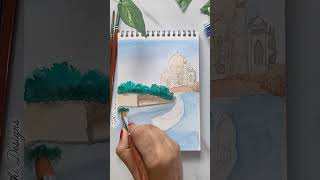 Loose watercolor painting speedart Shorts ytshorts viralvideo trendingnow foryou explore [upl. by Lorie]