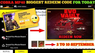 FREE FIRE REDEEM CODE TODAY 3 SEPTEMBER REDEEM CODE FREE FIRE  FF REDEEM CODE TODAY 3 SEPTEMBER [upl. by Bridget]