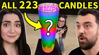 Melting every Yankee Candle into a GIANT Candle with Safiya Nygaard [upl. by Aleekat1]