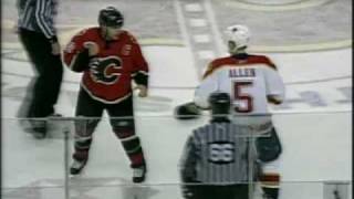 Bryan Allen vs Jarome Iginla Jan 4 2007 [upl. by Adelheid]