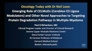 Multiple Myeloma  Oncology Today with Dr Neil Love Emerging Role of CELMoDs Cereblon E3 Ligase [upl. by Asilem]